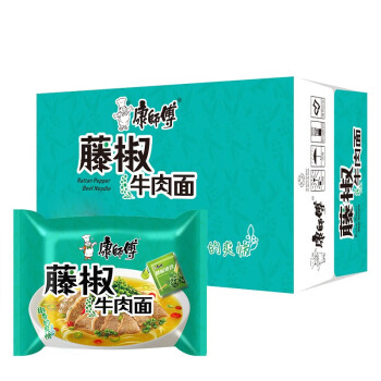 康师傅 经典袋面藤椒牛肉面（1*24袋 整箱装）