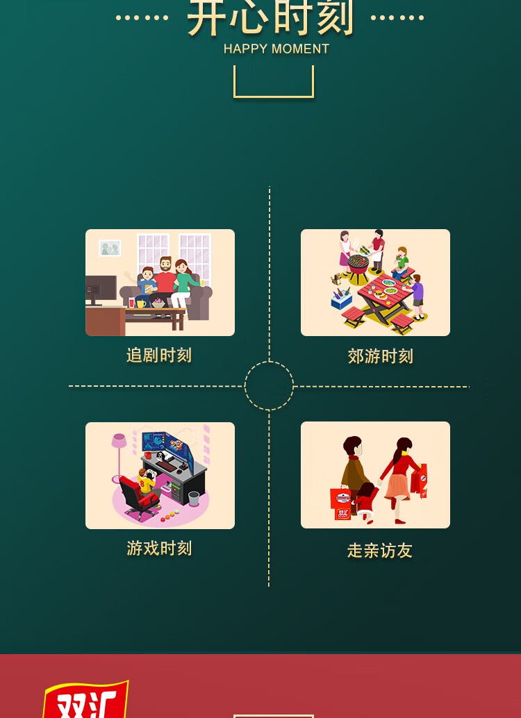 双汇 礼品年货福利团购酱香卤味 熟食家宴礼盒1580g