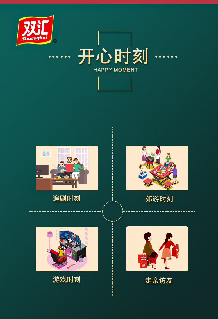双汇 礼品年货福利团购酱香卤味 熟食全汇礼盒3610g