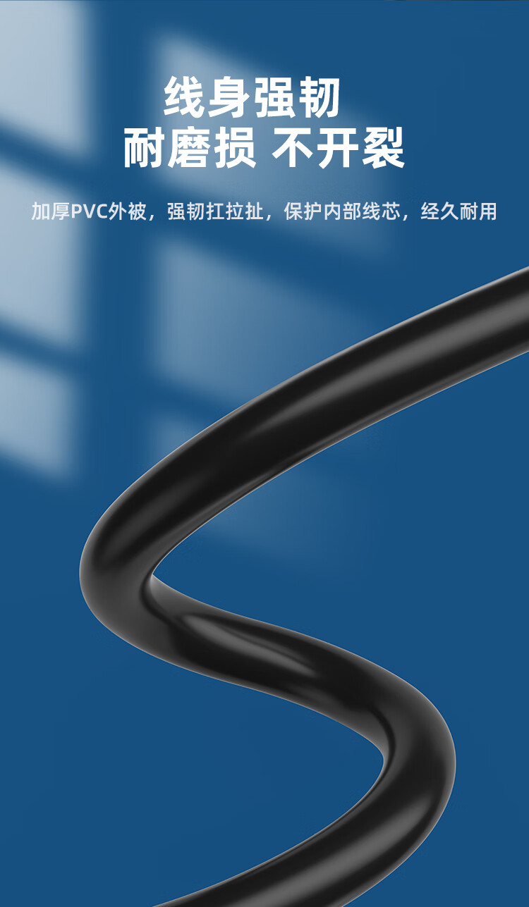山泽(SAMZHE) 打印机数据线 USB2.0方口高速连接线 支持惠普佳能爱普生打印机A公对B公 黑色0.5米 SD-05C