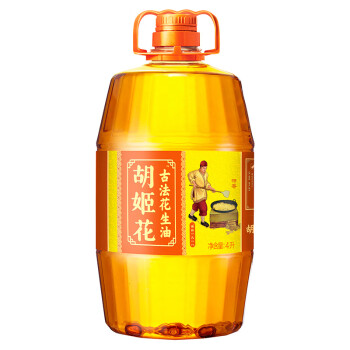 胡姬花 食用油 古法花生油4L原胡特香（新老包装随机发货）