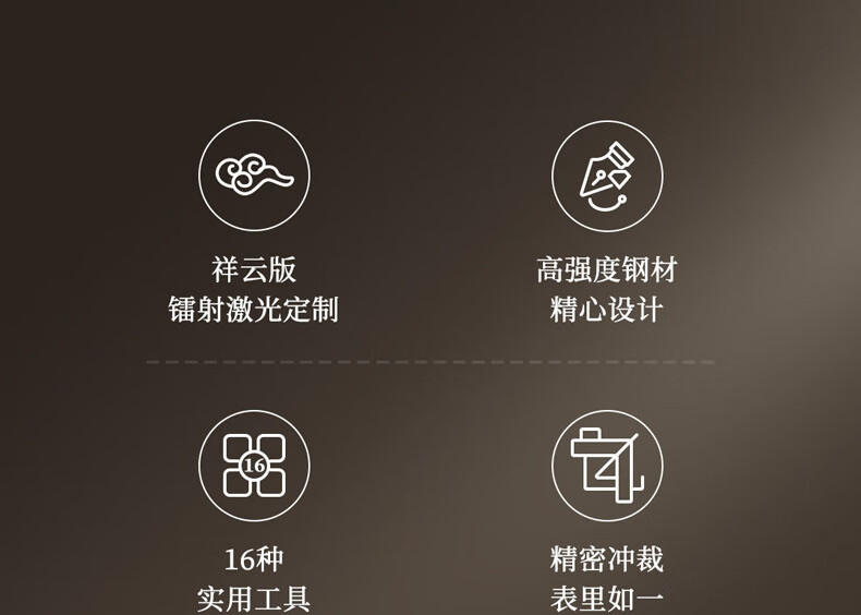 纳拓16合1多功能工具钳组合折叠工具户外不锈钢剪钳NE20143 祥云版