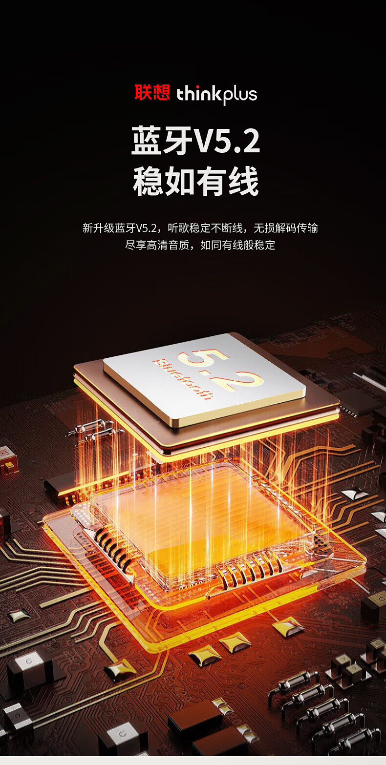 联想（Lenovo）Thinkplus 真无线蓝牙耳机半入耳式 游戏低延迟音乐高音质 超长续航待机 手机通用 黑色 XT86