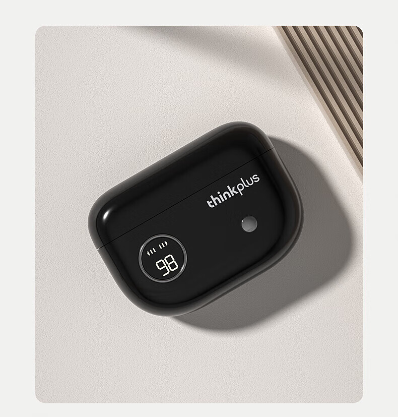 联想（Lenovo）Thinkplus 真无线蓝牙耳机半入耳式 游戏低延迟音乐高音质 超长续航待机 手机通用 黑色 XT86