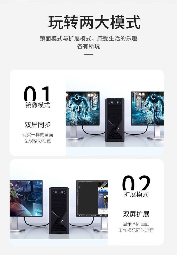 山泽(SAMZHE)  DP线1.2版 高清线公对公转换线 连接显示器连接线 镀金版黑色1.8米ZJX-220