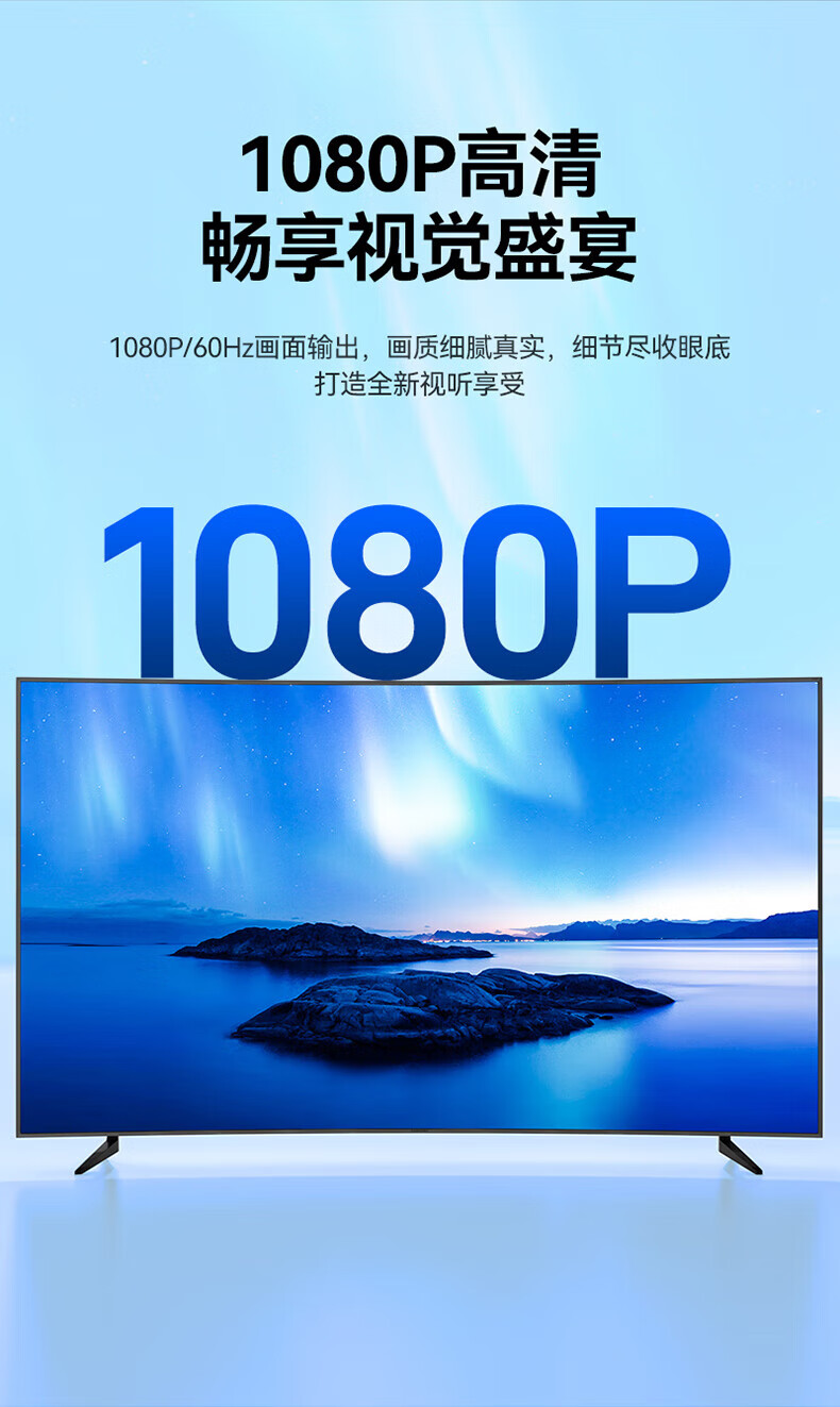 山泽(SAMZHE) VGA线高清双磁环蓝头vga3+6线芯针/针3米 显示器视频线数据信号线 VM-1030