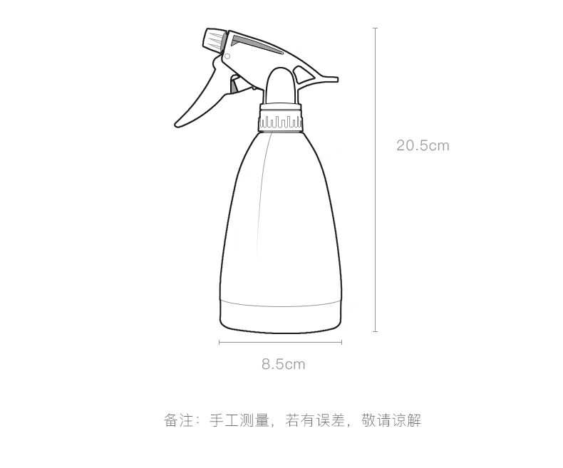 兰诗 PA1151 小手喷壶 酒精喷壶消毒液喷壶 清洁喷壶500ml 颜色随机 10个装