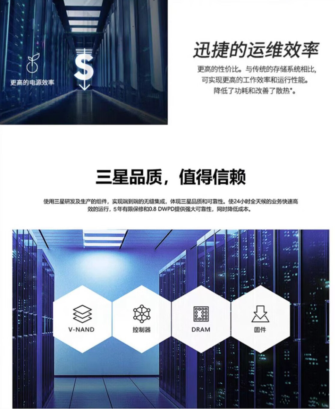 三星 SAMSUNG PM1735 HHHL接口企业级 服务器 工作站固态硬盘 6.4T（MZPLJ6T4HALA）
