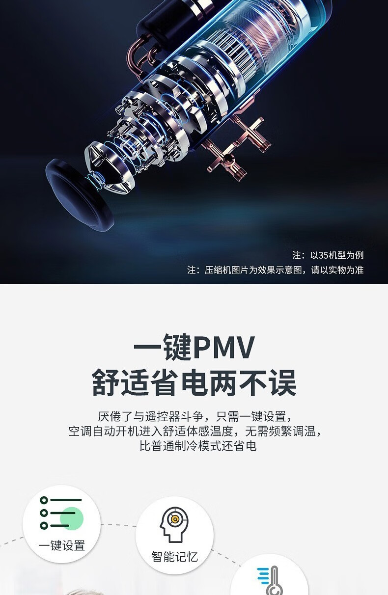 海尔（Haier）大1.5匹单冷 壁挂式家用卧室 静音快速制冷新能效节能 KF-35GW/20MCA75