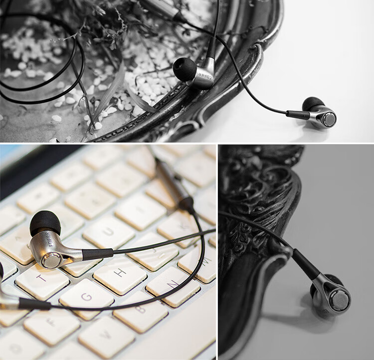 漫步者（EDIFIER）H230P 有线耳机入耳式 音乐耳机 3.5mm接口 电脑笔记本手机适用 黑色 EDF200040