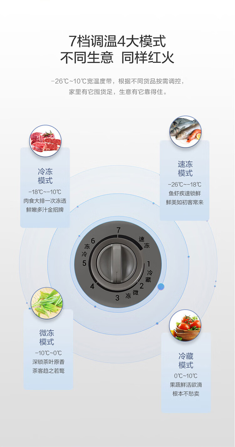 海尔（Haier）卧式252升冷柜 一级能效减霜80%冷藏冷冻 家商两用大冷冻柜 BC/BD-252HM