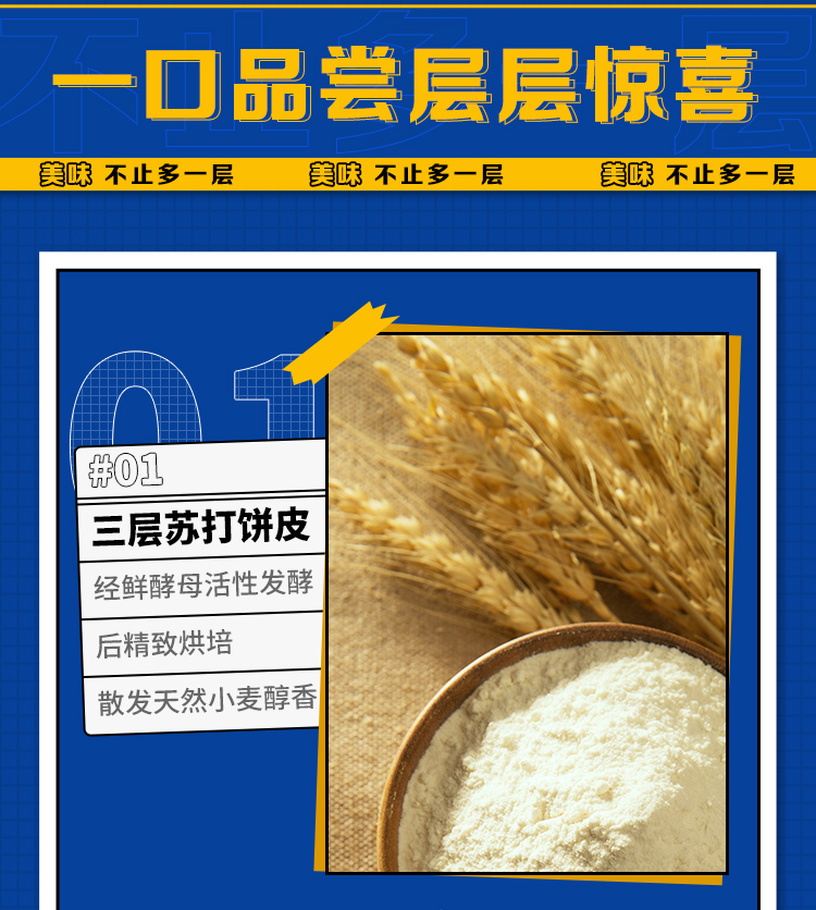 康师傅3+2苏打夹心饼干蛋糕营养早餐办公室休闲零食小吃 柠檬味125g*6袋
