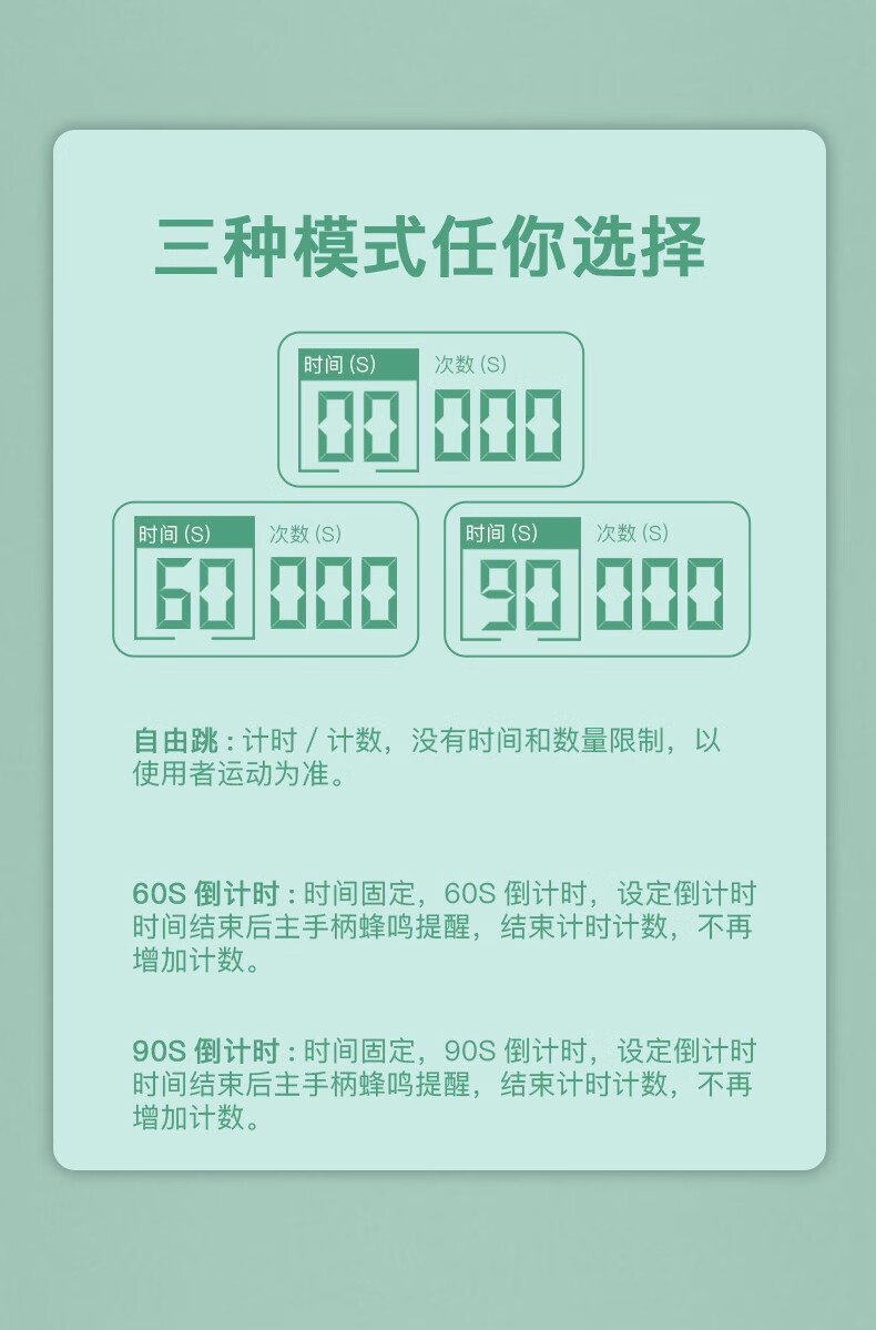匹克（PEAK）专业负重计数跳绳健身专用运动钢丝绳子无绳两用款YW21279 粉色