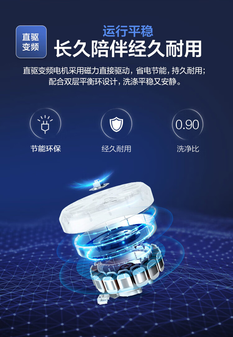 海尔（Haier）全自动10公斤波轮洗衣机 直驱变频智能自编程 XQB100-BF228