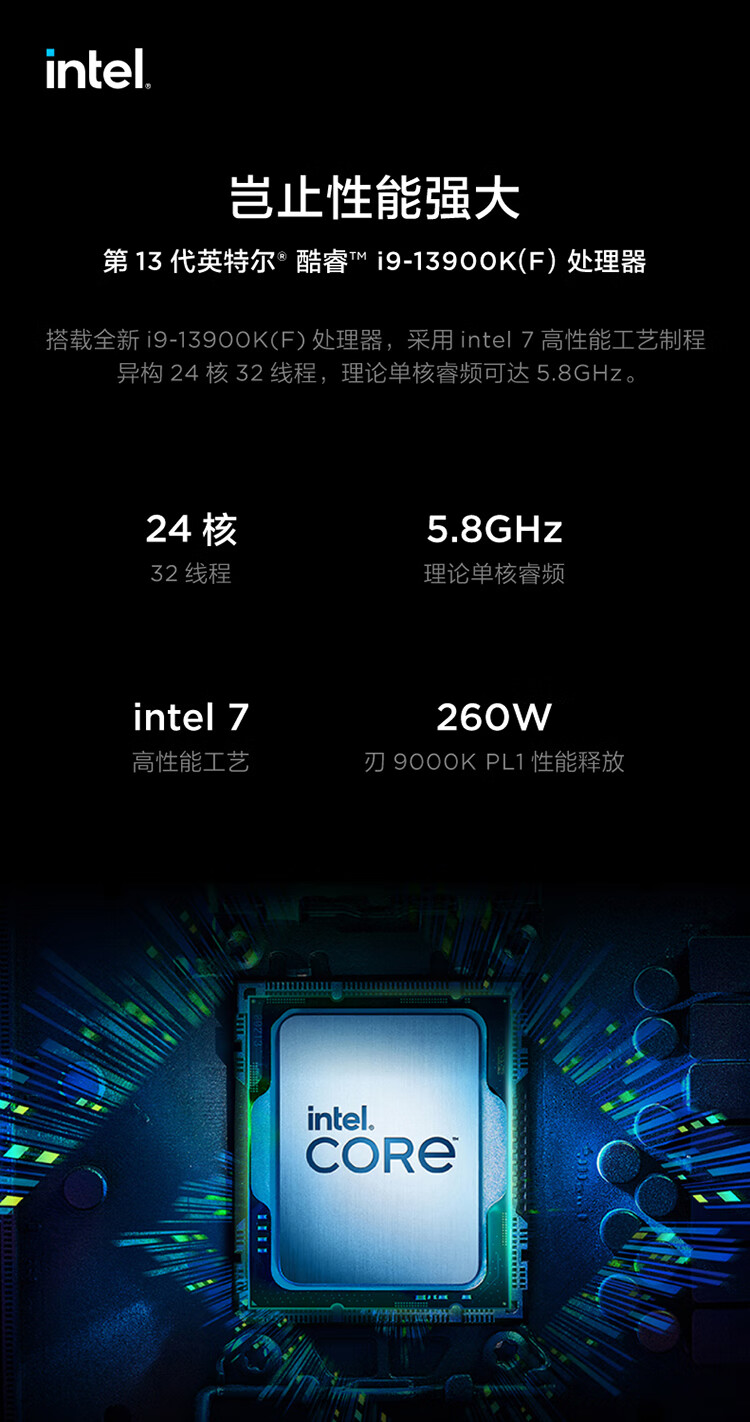 联想（Lenovo）商用办公家用电脑拯救者刃9000K-34IRZ i9-13900KF 32G 1TSSD/W11 RTX4080_16G 水冷侧透850W