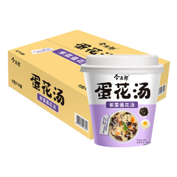 今麦郎 方便面伴侣冲泡即食整箱速食方便紫菜蛋花汤8g*12