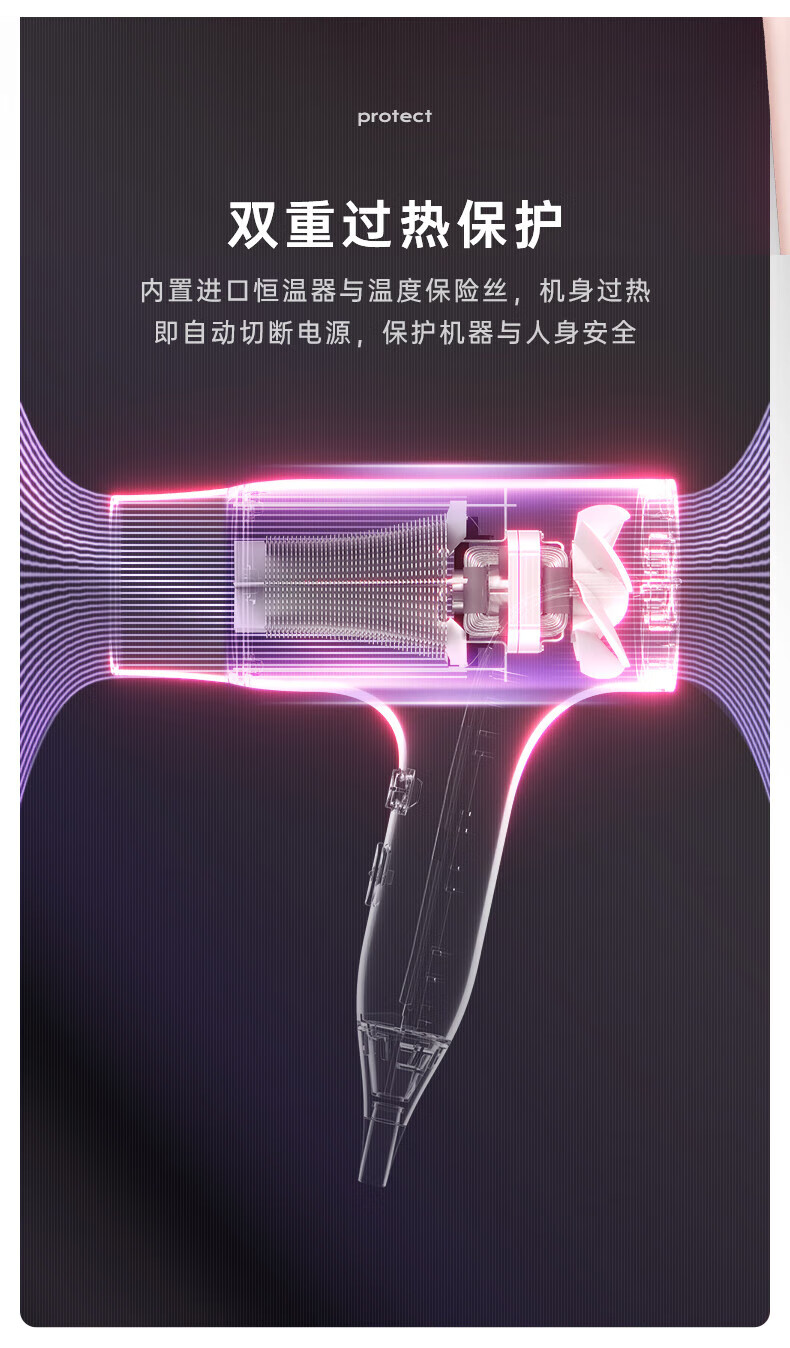 美的（Midea）吹风机 MB-AY0304 糖果小风筒绿色