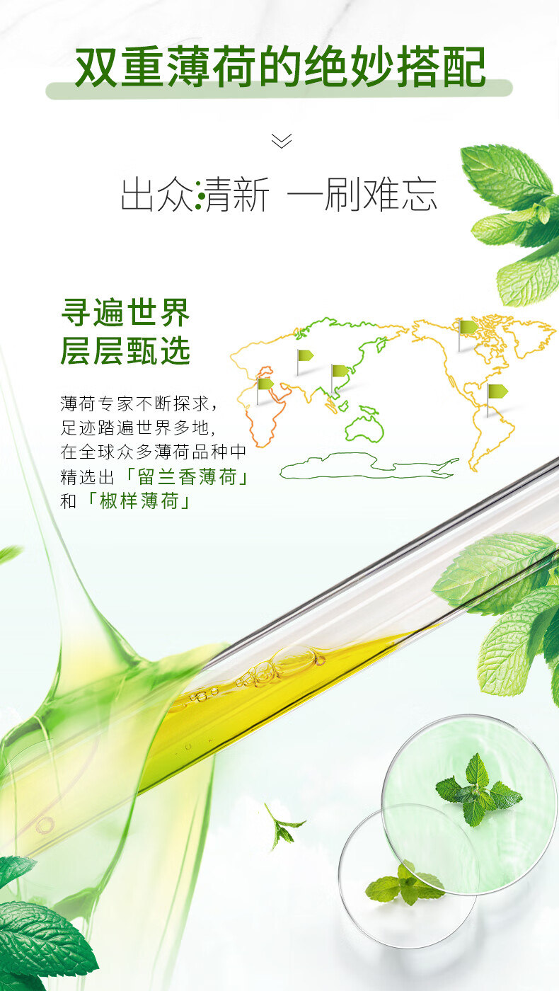 好来（DARLIE）牙膏清洁套装 双重薄荷牙膏120g+柔丝深洁牙刷*2支