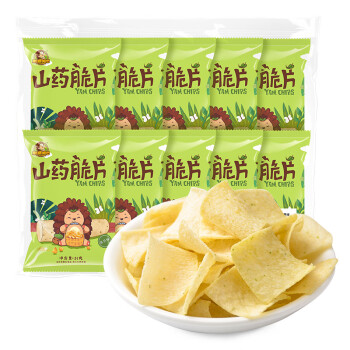 刺猬阿甘 休闲食品山药脆片香葱味 休闲零食小吃31g*10包