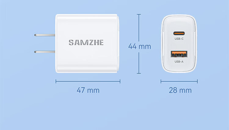 SAMZHE山泽 苹果充电器PD30W快充头 适用iPhone13/12/11/XS手机iPad平板 Type-C苹果插头TC-067AC30/