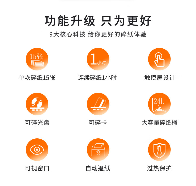 金典(GOLDEN)碎纸机办公电动碎纸机段状大功率碎纸机GD-9515