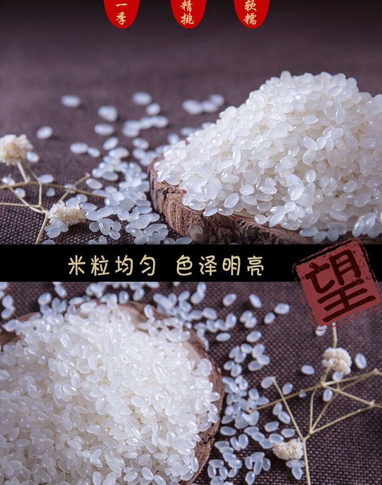十月稻田清香软糯 一年一季 珍珠米1kg*2袋
