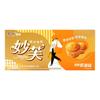 康师傅 妙芙饼干蛋糕点心营养早餐办公室休闲零食小吃 绵醇奶油味96g*6盒+香芋牛奶味96g*6盒
