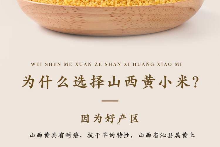 十月稻田小米粥 五谷杂粮 米饭伴侣 山西黄小米500g*3袋
