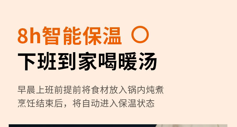 九阳（Joyoung）电炖锅2小时快炖4L紫砂内胆家用全自动智能旋控预约定时DG40Z-GD730 摩卡棕