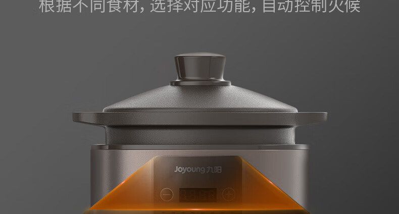 九阳（Joyoung）电炖锅2小时快炖4L紫砂内胆家用全自动智能旋控预约定时DG40Z-GD730 摩卡棕