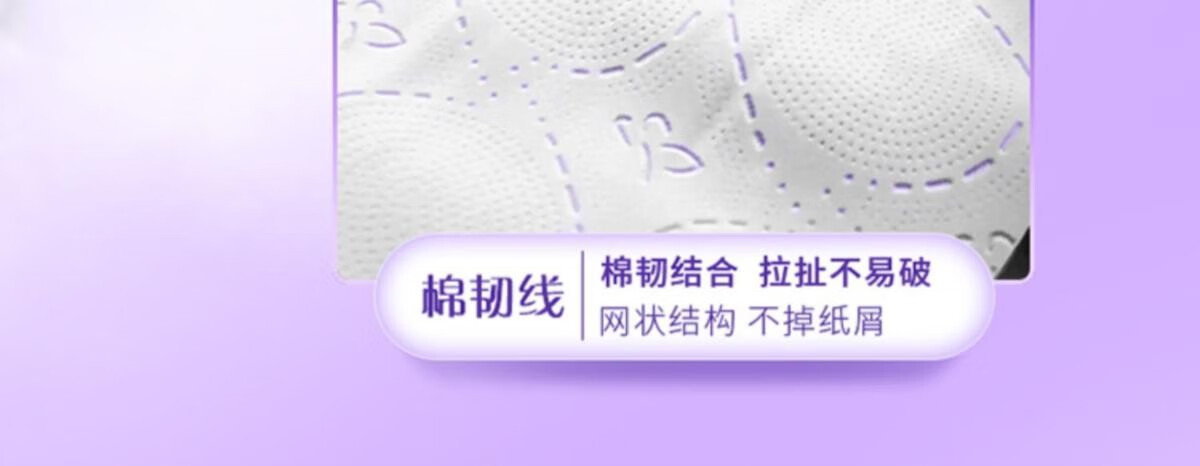 维达（Vinda）V4508B 维达125克4层棉韧压花卷纸10卷/提 1提装