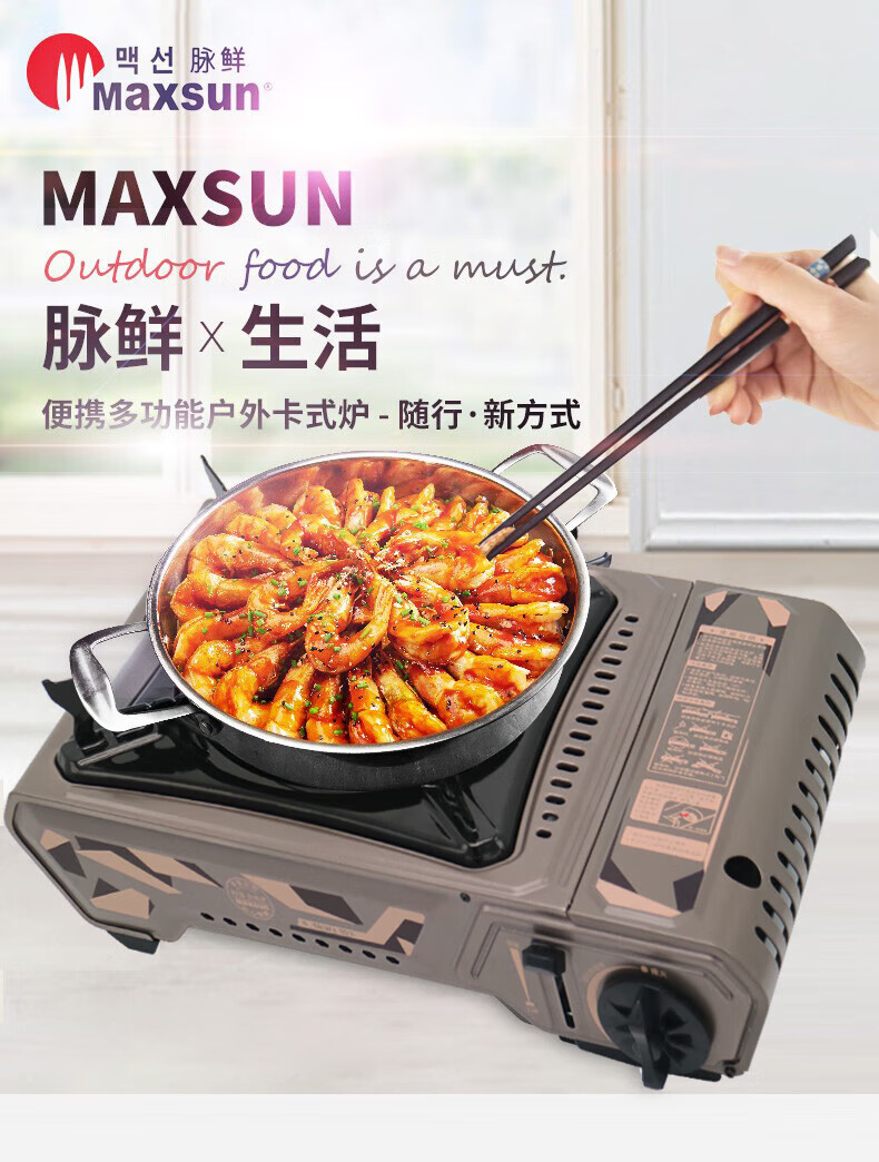 脉鲜户外便携卡式炉 野营露营燃气瓦斯卡磁炉具 4.5kw大火力 MS-2900