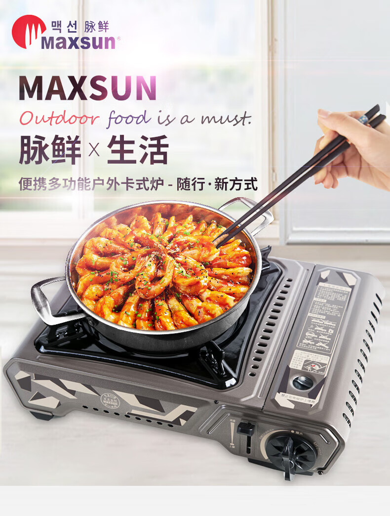 脉鲜卡式炉户外炉具4.5KW大功率便携烧烤燃气灶 MS-2900平光闪灰