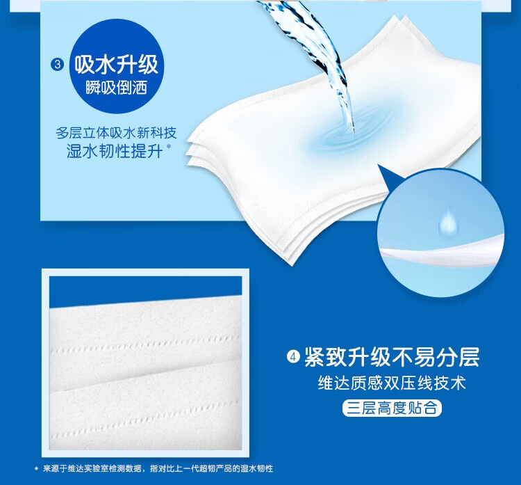 维达（Vinda）V2253-A维达100抽3层M码超韧抽纸(1×24)装/箱 1箱