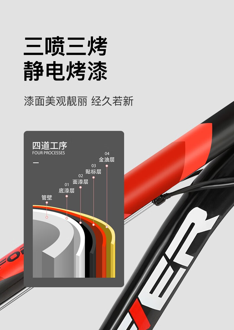 永久（FOREVER）铝合金自行车男女21变速城市公路车越野单车 26寸21速钢架 白蓝色
