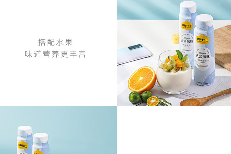 认养一头牛法式风味高端酸奶 员工福利 企业内购 原味230g*10瓶*2提