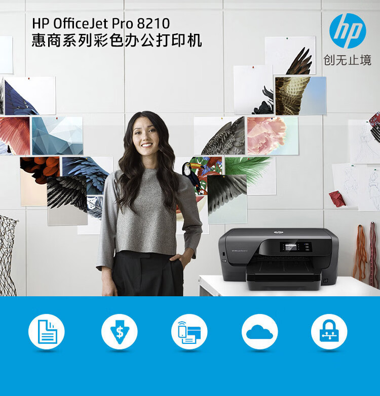 惠普(HP) Pro 8210 彩色打印机(自动双面网络)