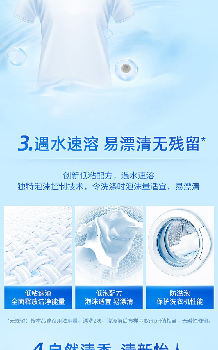 蓝月亮亮白增艳洗衣液自然清香2kg