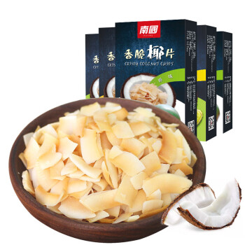 南国 海南特产椰子脆片椰子果干  休闲零食海南椰子片60g*5盒