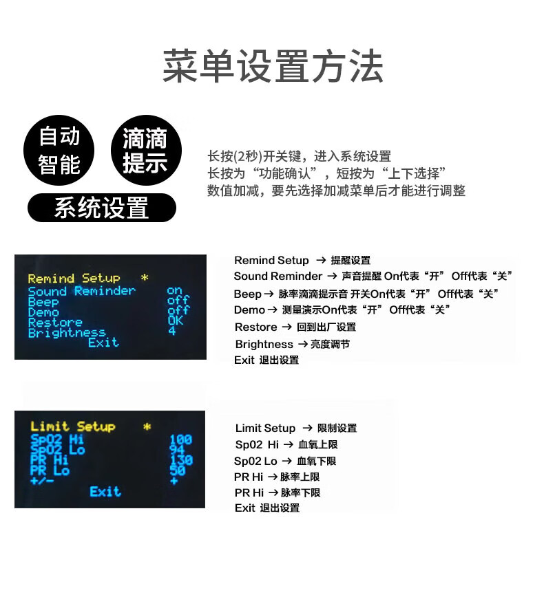 纽曼血氧仪 医用血氧监测 指夹式脉搏血氧饱和度检测器 指脉氧仪手指夹式血氧夹家用 中老年适用 AOJ-70E绿色
