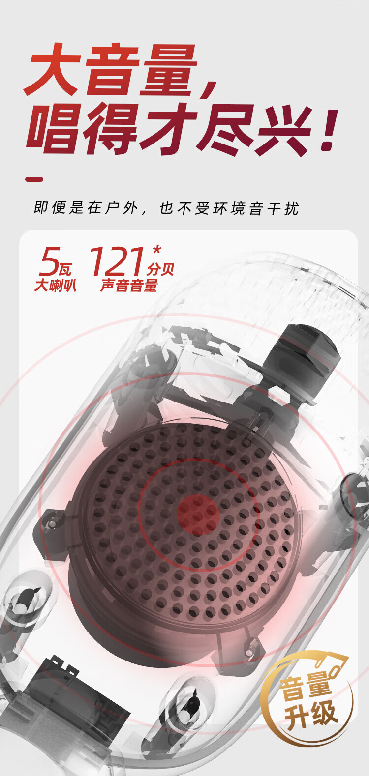 唱吧 K歌宝小唱C10 百灵鸟小巨蛋 无线蓝牙话筒音响一体麦克风 送礼家庭儿童K歌KTV电脑手机录音 小唱C10 白