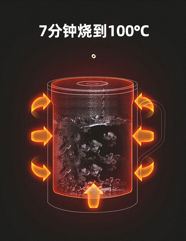 山水（SANSUI）多功能电热养生杯 随身养生杯 温度调节 保温加热 一机多用 YSB-001