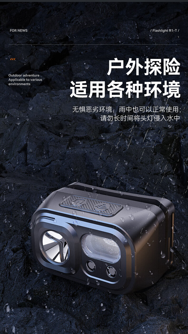 Superfire神火RT30强光感应头灯远射夜钓头戴式工作灯超长续航led