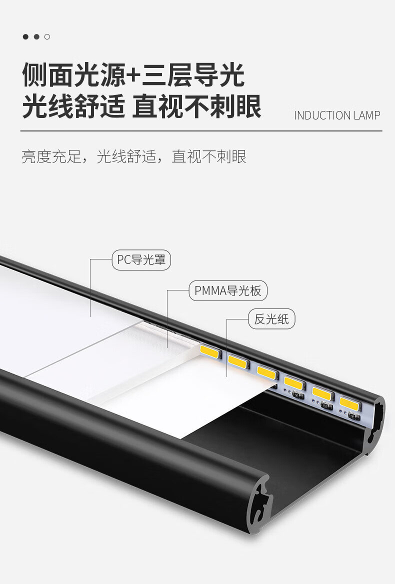 Superfire神火走道楼梯阳台感应灯超薄磁吸感应灯200*40*9mm