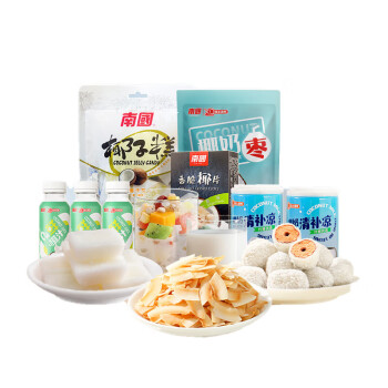 南国海南特产椰味 下午茶组合1550g（清补凉280g*2罐+椰汁245ml*3瓶+椰奶枣100g+椰子糕95g+香脆椰片60g）