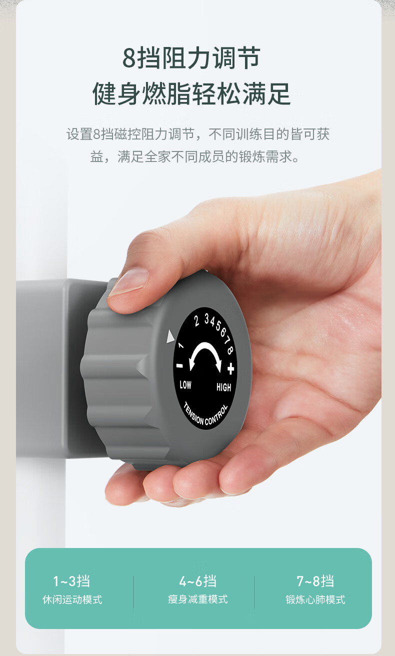 麦瑞克（MERACH） 智能椭圆机家用太空漫步仪踏步椭圆仪室内健身器材MR-E07蜗牛T15S 珍珠白/8档磁控
