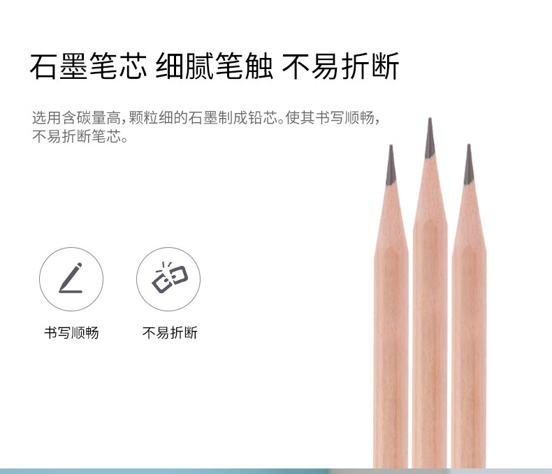 得力（deli）铅笔书写铅笔学生铅笔实用套装 原木铅笔 学生文具用品 原木铅笔12支盒装(HB)S910 5盒装