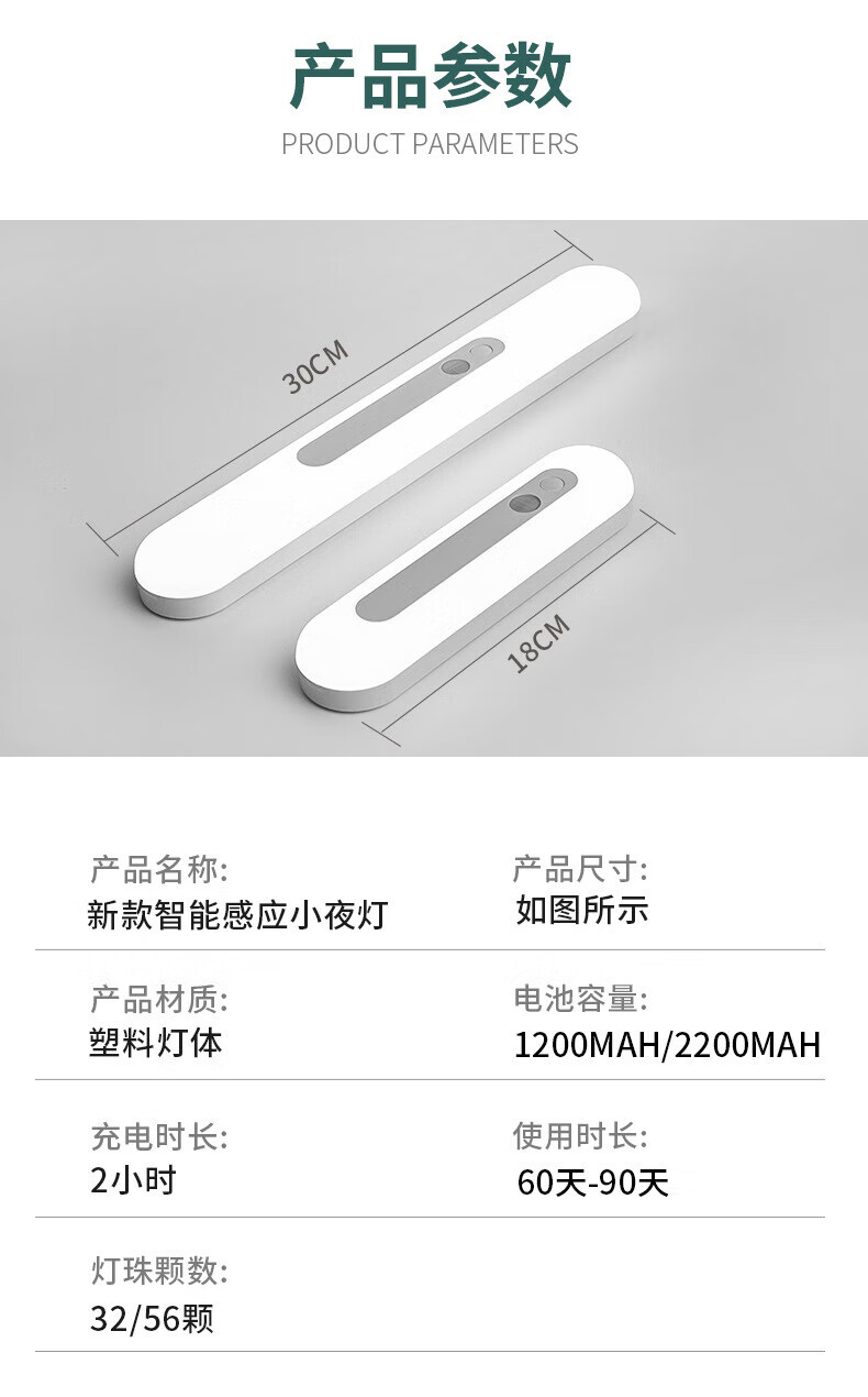 神火（SupFire）智能感应线条灯 30CM 楼梯走廊阳台感应灯XYD04 30cm