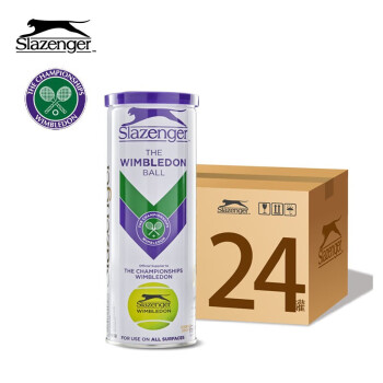 Slazenger 3粒装网球铁罐温网训练比赛用球整箱24筒340939