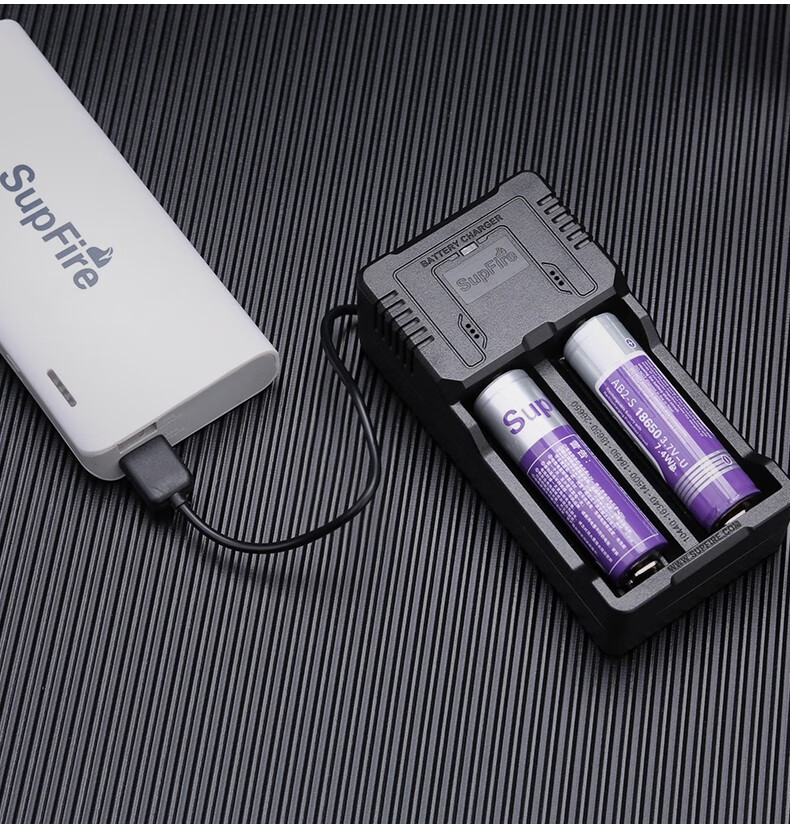 神火（SupFire）原装神火单槽 26650/18650电池充电器 强光手电双槽 USB单槽AC16a